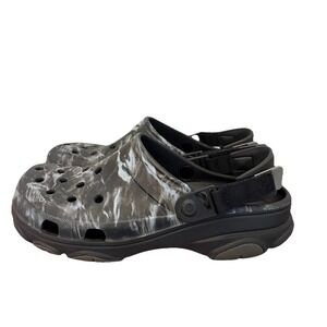 Crocs All-Terrain Clogs Mossy Oak Elements Camo Sz 8M 10W Shoes Outdoor Slip On